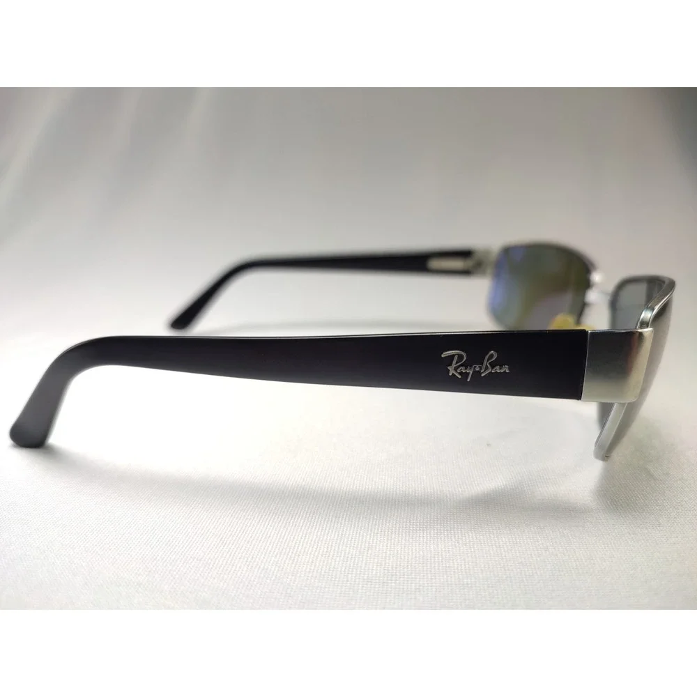Ray-Ban RB3189 Leather II 004/9A 61mm Silver Metal Wrap Frames Only Italy